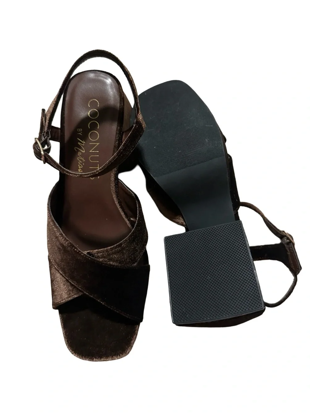 Coconuts by Matisse Robin Brown Velvet Platform Heels Size 8M